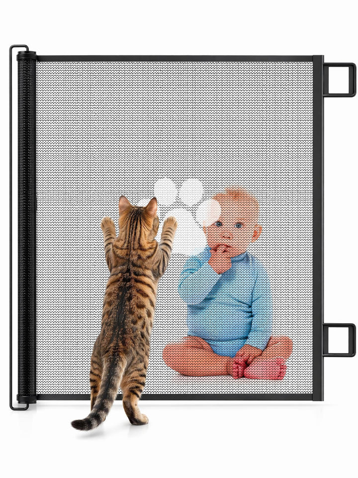 Treppenschutzgitter, Extra Stabiles Ausziehbares Sicherheitsgitter Bis 130 cm Breite und 78 cm Hoch