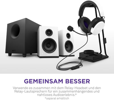 NZXT Relay SwitchMix PC-Gaming-Headset Ständer und Audiomixer – AP-USMSM-B1 - Nahtloses Umschalten z