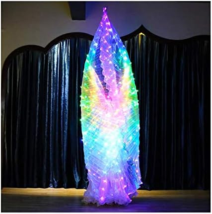 LAMF LED-Bauchtanz-Flügel mit Teleskopstab, leuchtende Schmetterlingsflügel, leuchtendes Performance
