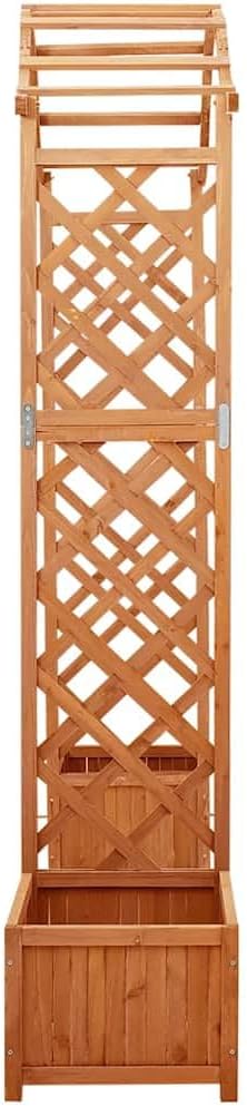 vidaXL Tannenholz Massiv Garten Pergola mit Blumenkasten Rosenbogen Torbogen Rankhilfe Spalier Rankg