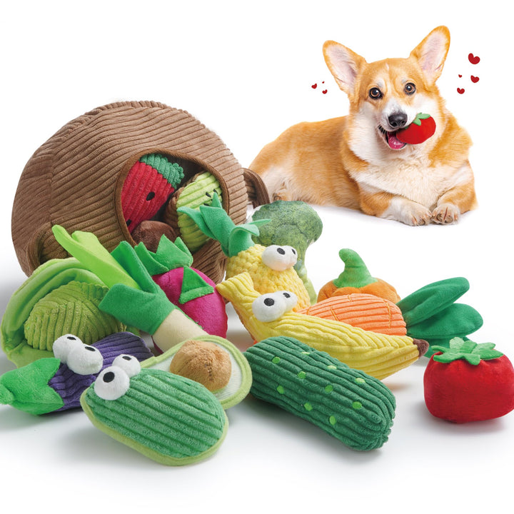 Nocciola 15-er Set Verstecken und Suchen Quietschspielzeug für Hunde, Interaktives Hundespielzeug fü