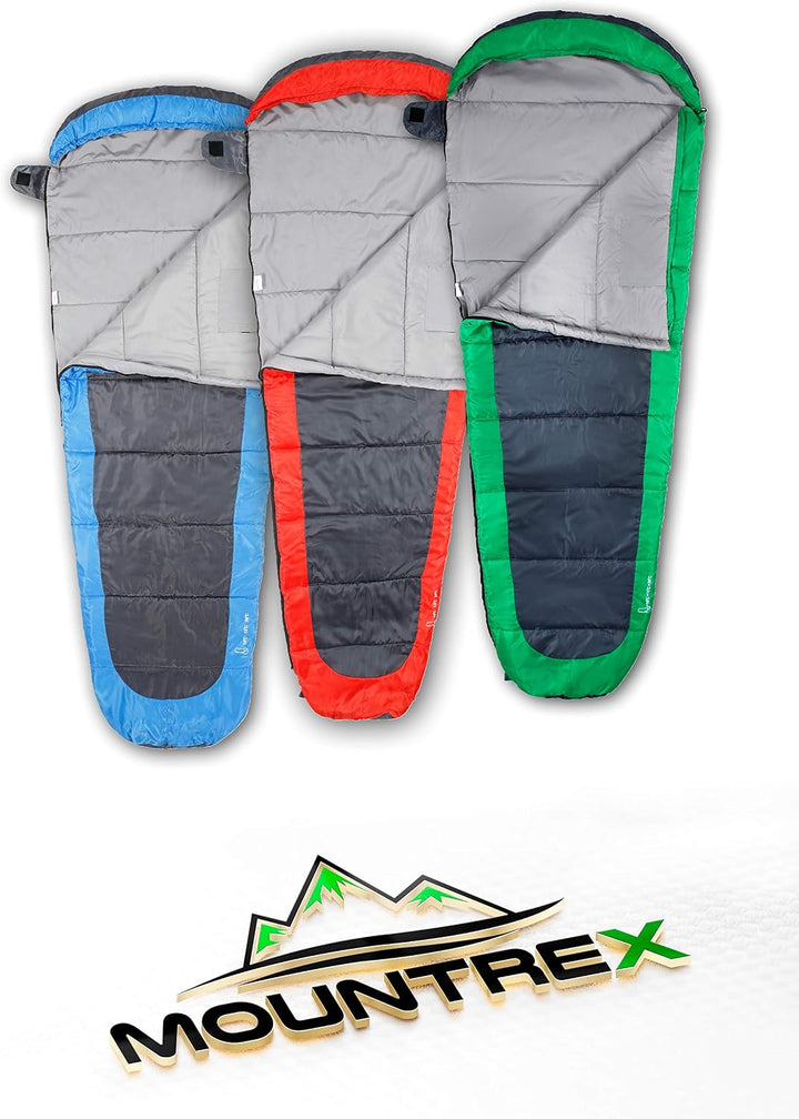 MOUNTREX Schlafsack +10°C / +20°C – Ultraleicht &amp; Kompakt (850g) - Outdoor Sommerschlafsack - Mumien