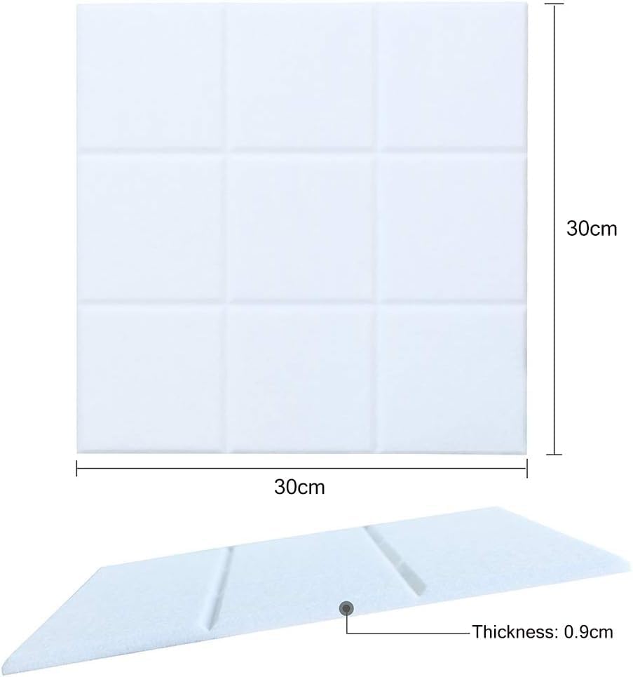Uoisaiko Grosse Filz Pinnwand Selbstklebend mit 30 Pinnnadeln, 6 Stück 30x30cm Filzboard Memotafeln