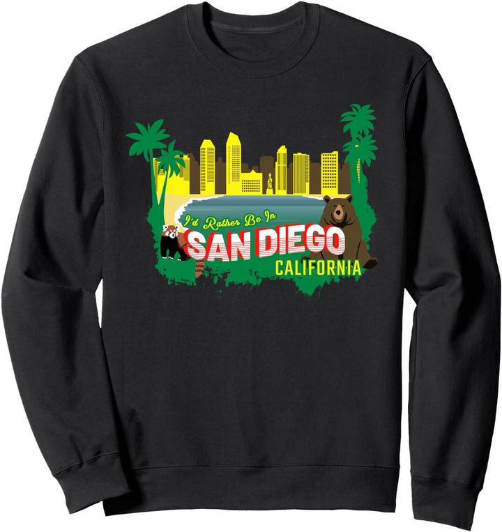 Ich wäre lieber in San Diego, Kalifornien Vintage Souvenir Sweatshirt