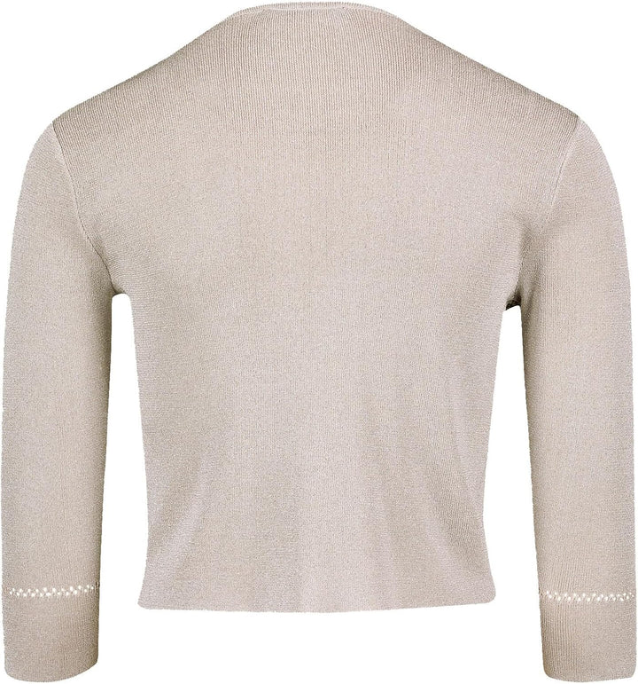 Vera Mont Damen Strickbolero ohne Verschluss XS Grau, XS Grau