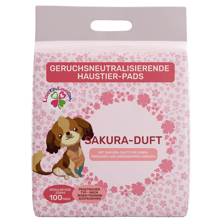 Trainingsunterlagen mit Sakura-Duft, 100 Stück, 32×44 cm, Mehrschicht-Absorptionskern, wasserdichte