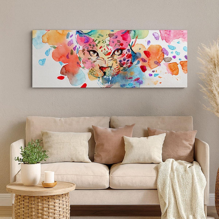 Wandbilder Dekoration Wohnzimmer Farbe Konzept Katze Panorama Bilder auf Leinwand 120x50cm Leinwandb