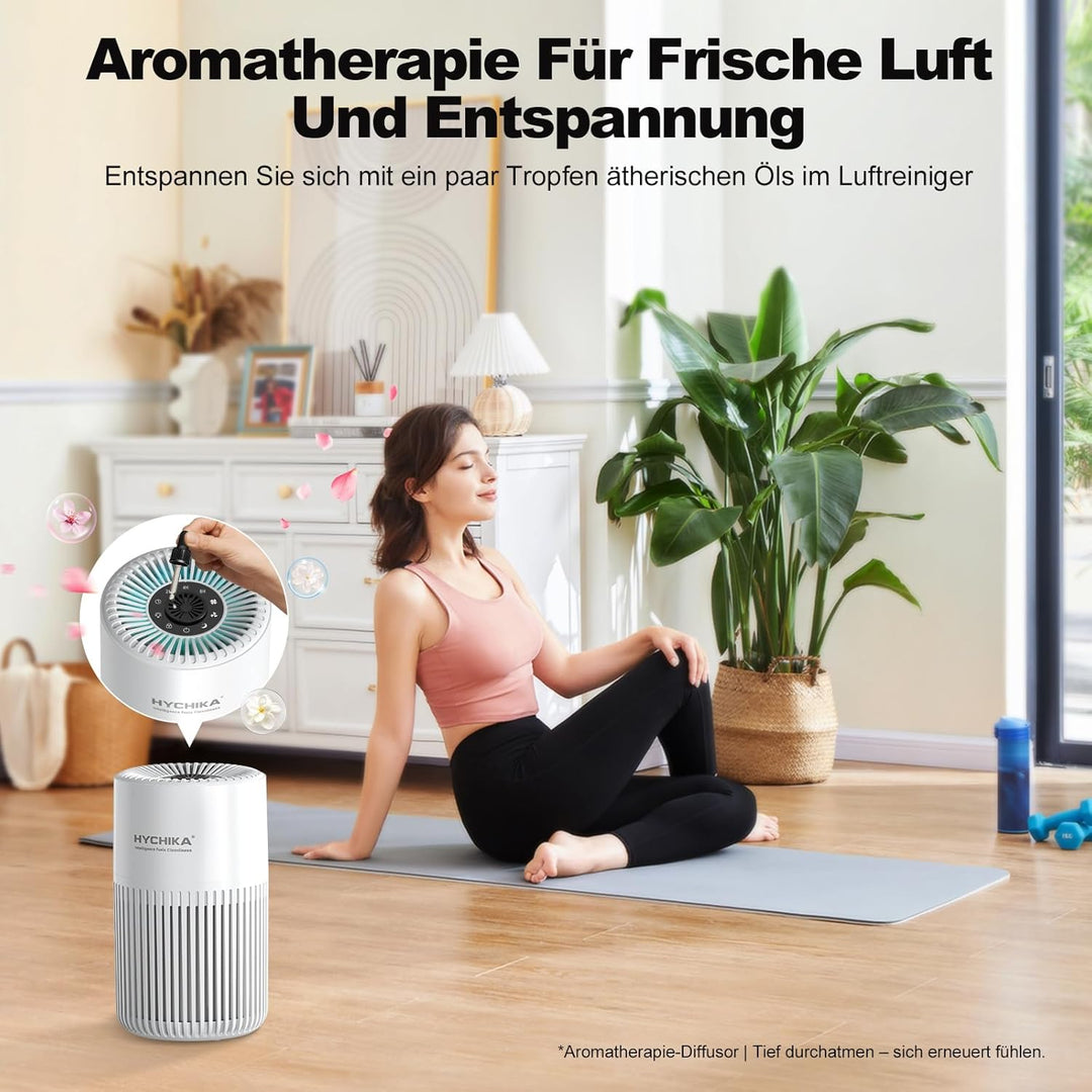Luftreiniger Allergiker mit Aromatherapie - Air Purifier für Schlafzimmer,3-in-1 H13 HEPA Luftfilter