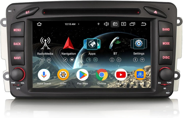 Erisin Acht Kern Android 14 DAB+ Autoradio 4GB+64GB Für Mercedes Benz C Klasse W203 CLK W209 G/A Kla