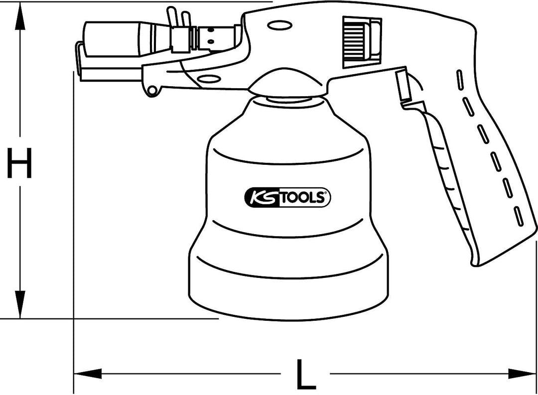 KS Tools 903.5905 Universal-Kartuschenlötgerät mit Piezo-Zündung, blau