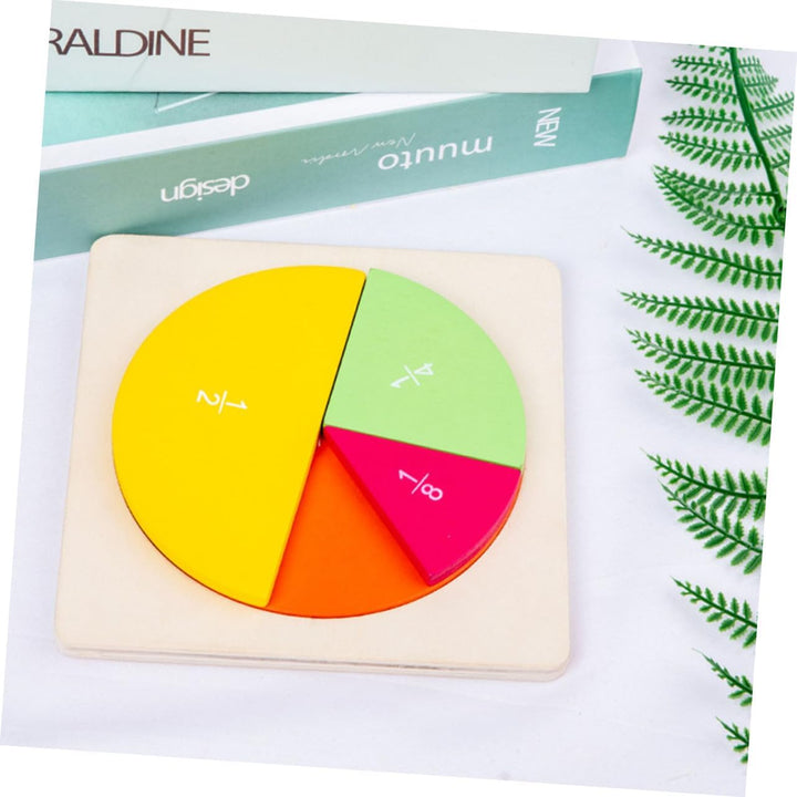 BESTonZON Buntes Holz bruchkreis lernspielzeug für Vielseitige Bruchscheiben zur Anschaulichen Mathe