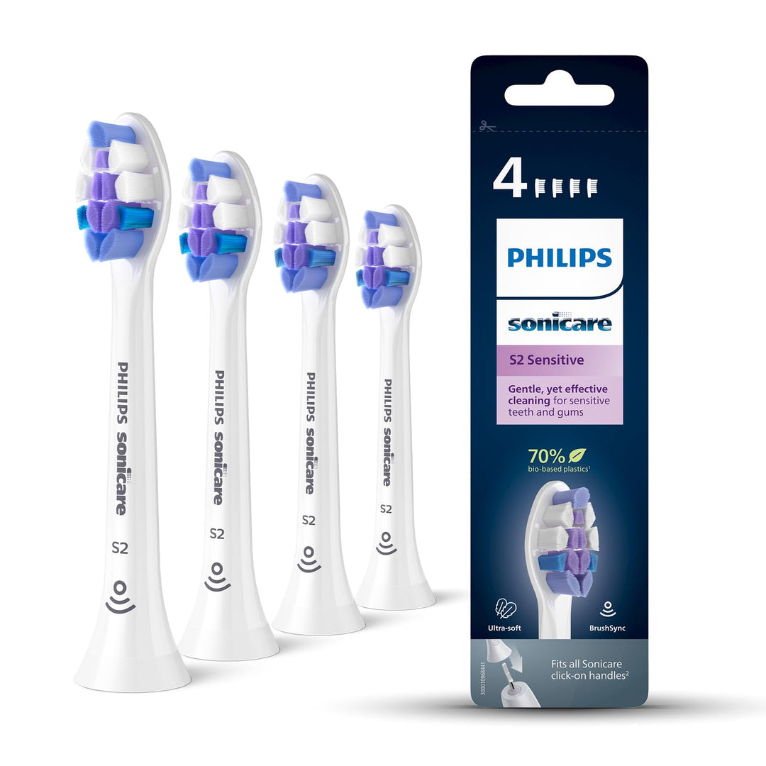 Philips Sonicare Bürstenköpfe, S2 Sensitive Bürstenkopf mit besonders weichen Borsten für empfindlic