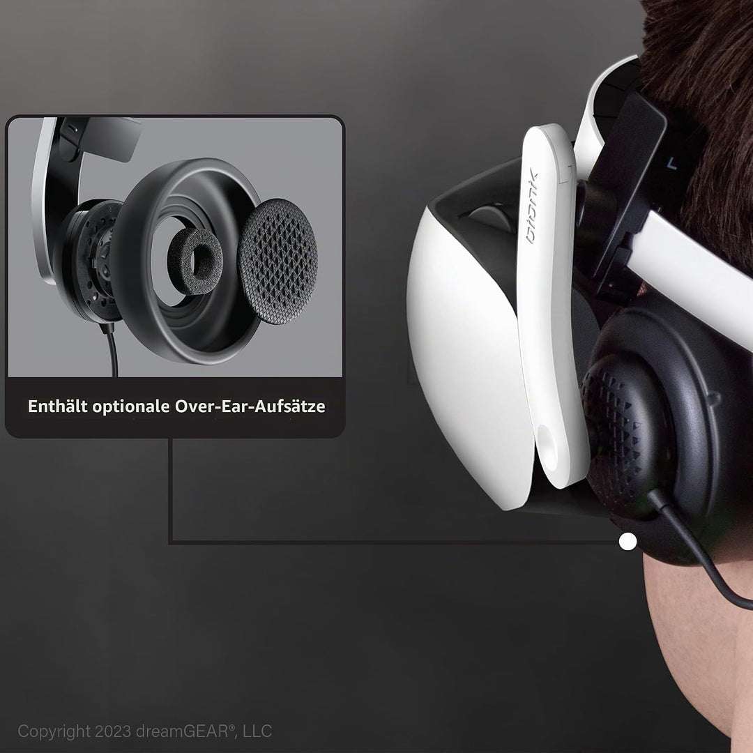 DreamGEAR Bionik Mantis VR Headphones: Compatible with Playstation VR2, Adjustable Design, Direct Co