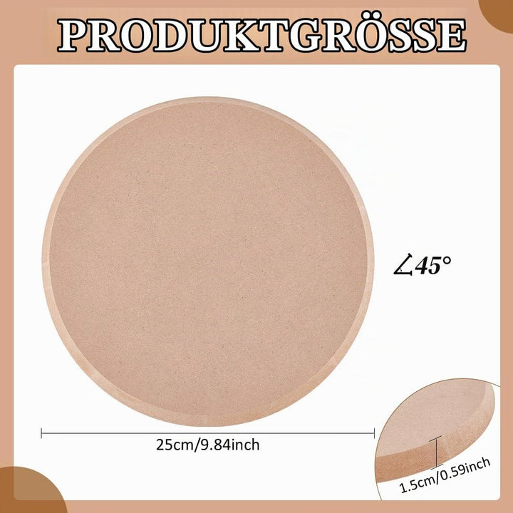 BENECREAT Pottery Tools Formform Für Keramikplatten, Runde Konzentrische Geometrische Figurenschiene