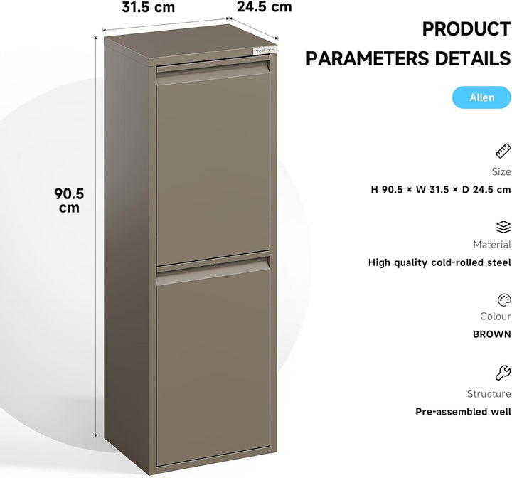 VEEHAUS Küche Mülleimer Für Den Vielseitigen Einsatz Mit Klappen Aus Edelstahl Stilvoller Abfalleime