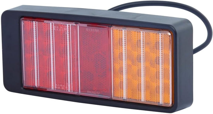 HELLA - Heckleuchte - Valuefit - LED - 12/24V - Anbau/geschraubt - Lichtscheibenfarbe: rot/gelb - St