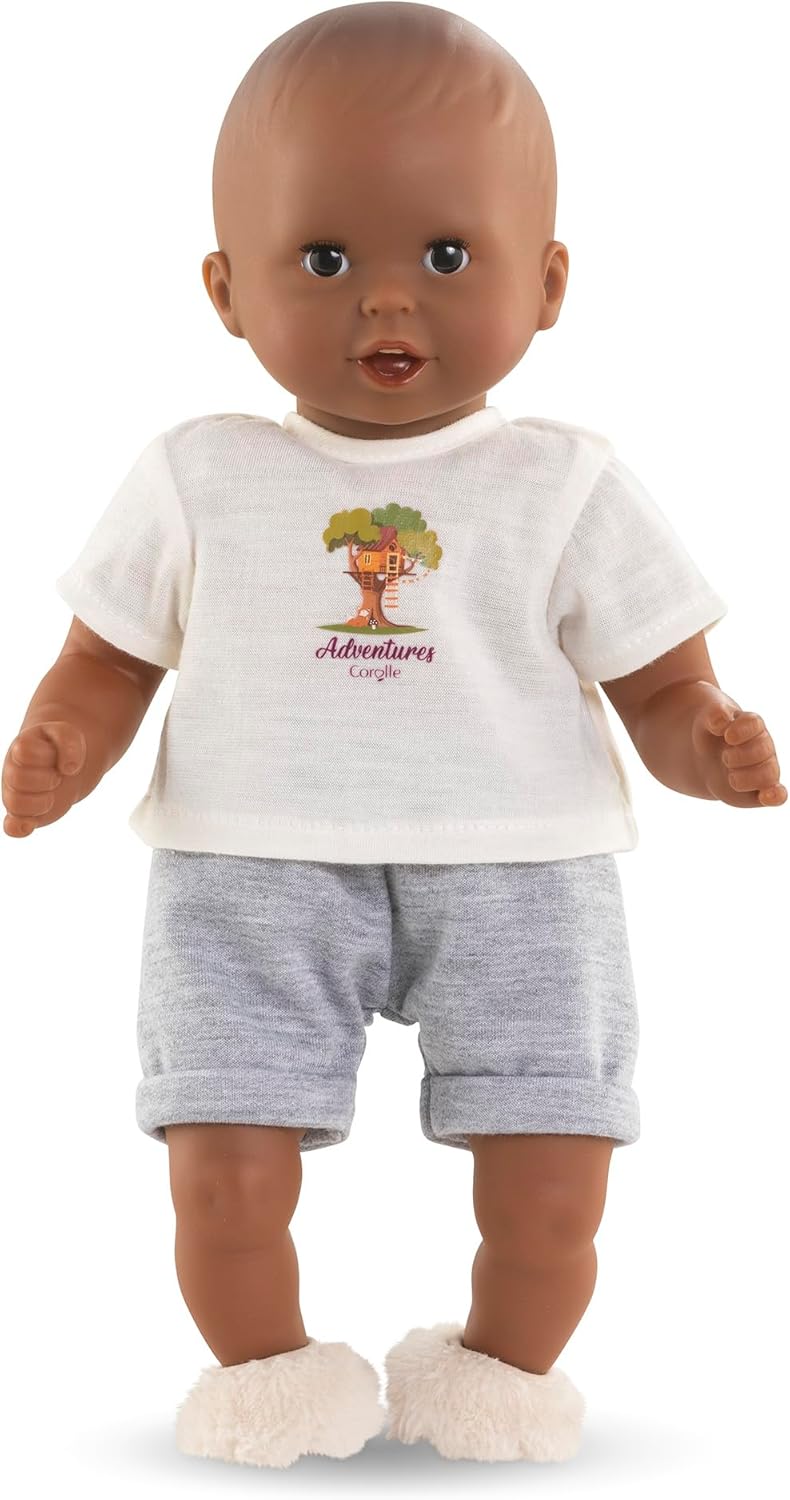 Corolle Mon Premier Poupon - T-Shirt & Shorts Kleiner Entdecker, Puppenkleidung, 30 cm, ab 18 Monate