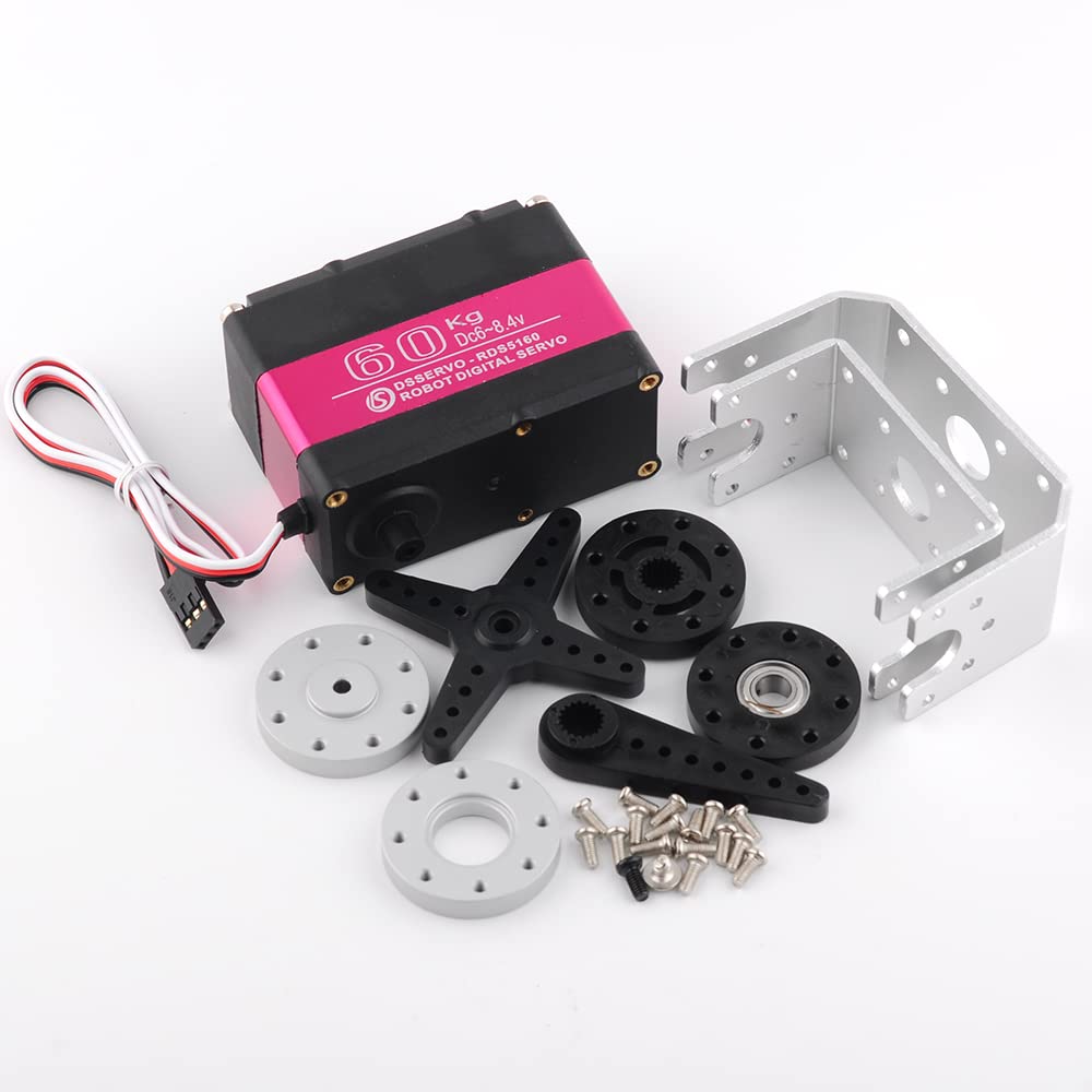 Wishiot RDS5160 Servo 60 kg RC Digital Servo High Torque Mental Gear 180 270 Degree mit U-förmiger B