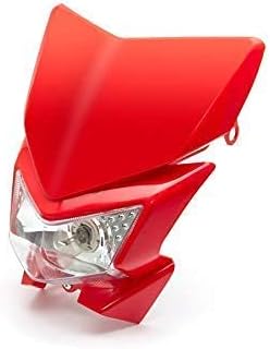 Motorrad Scheinwerfer Gesichtsschutz - Streetfighter & Supermoto - Rot - 12V 35W