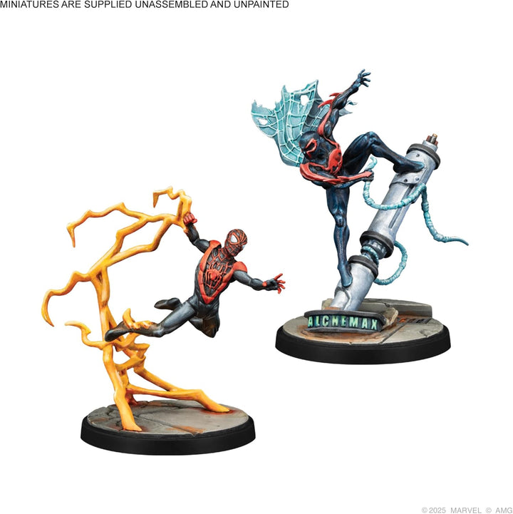 Asmodee, Marvel: Crisis Protocol – Prowler, Spider-Man 2099 & Ultimate Spider-Man, Character Pack, A