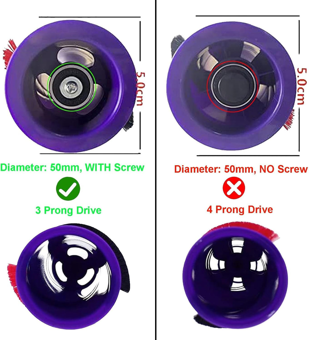 Bürste Kompatibel mit Dyson V10,Scrollleiste Ersatz Kompatibel mit Dyson V10 Staubsauger,Ersatzteile
