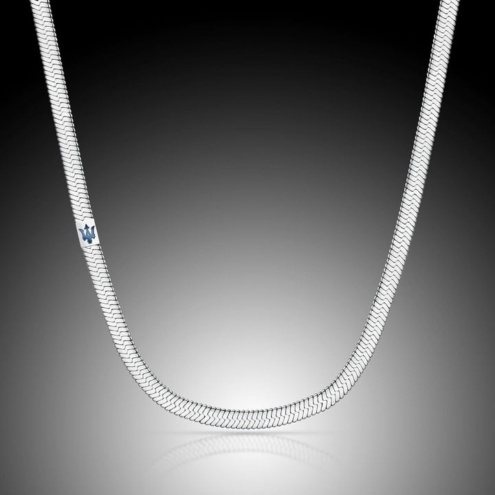 Maserati Iconic Herren Halskette aus Stahl, blau IP - JM422AVD14