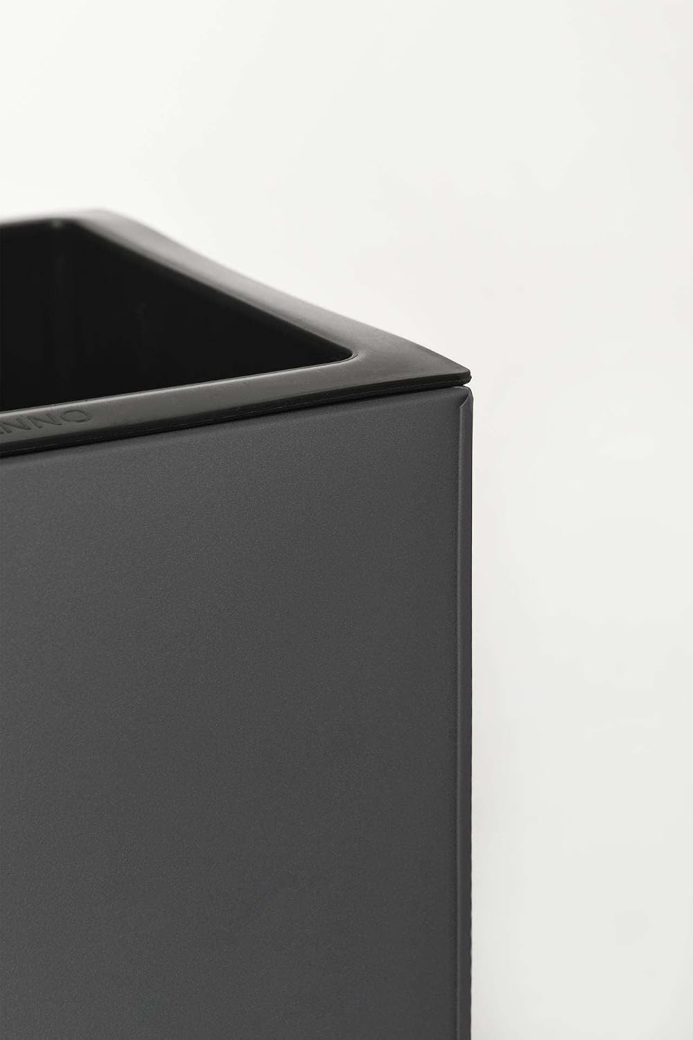 VIVANNO Pflanzkübel Blumenkübel Zink Metall Anthrazit Block 65 mit Einsatz Anthrazit 65x24x24, Anthr