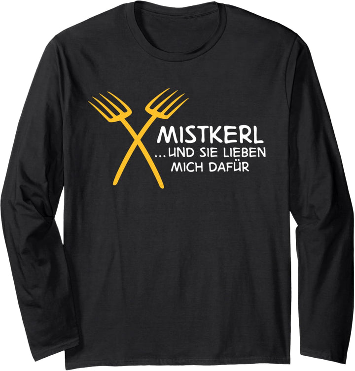 Mistkerl - lustiges Pferde T-Shirt Langarmshirt