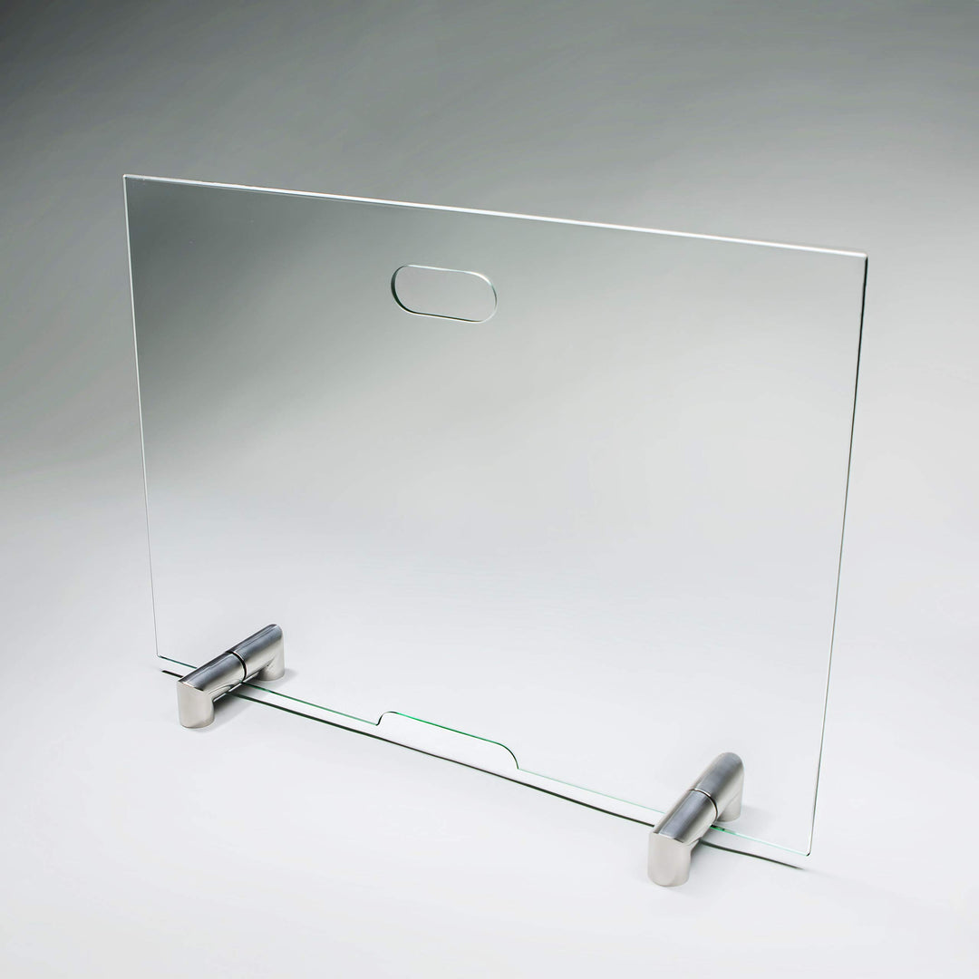 BIJON Kaminschutzgitter aus Spezial-Sicherheitsglas, Hitzeschutz Funkenschuztgitter, Ofenschutzgitte