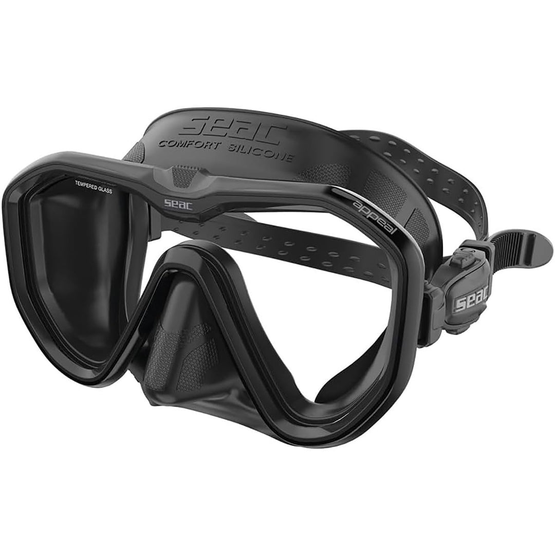 Seac Unisex-Adult Appeal Italien hergestellte Einglas-Tauchmaske mit Einer 3D-Schnalle direkt am Mas
