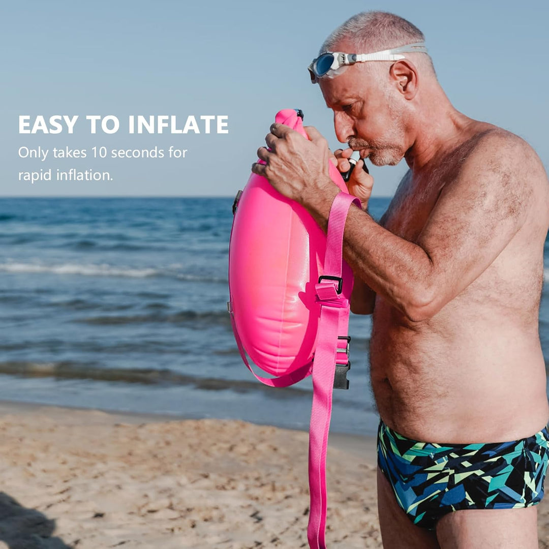 Schwimmboje - 20L Rosa, Boje Schwimmen Schwimmbojen für Erwachsene und Kinder, Trockensack Gute Sich