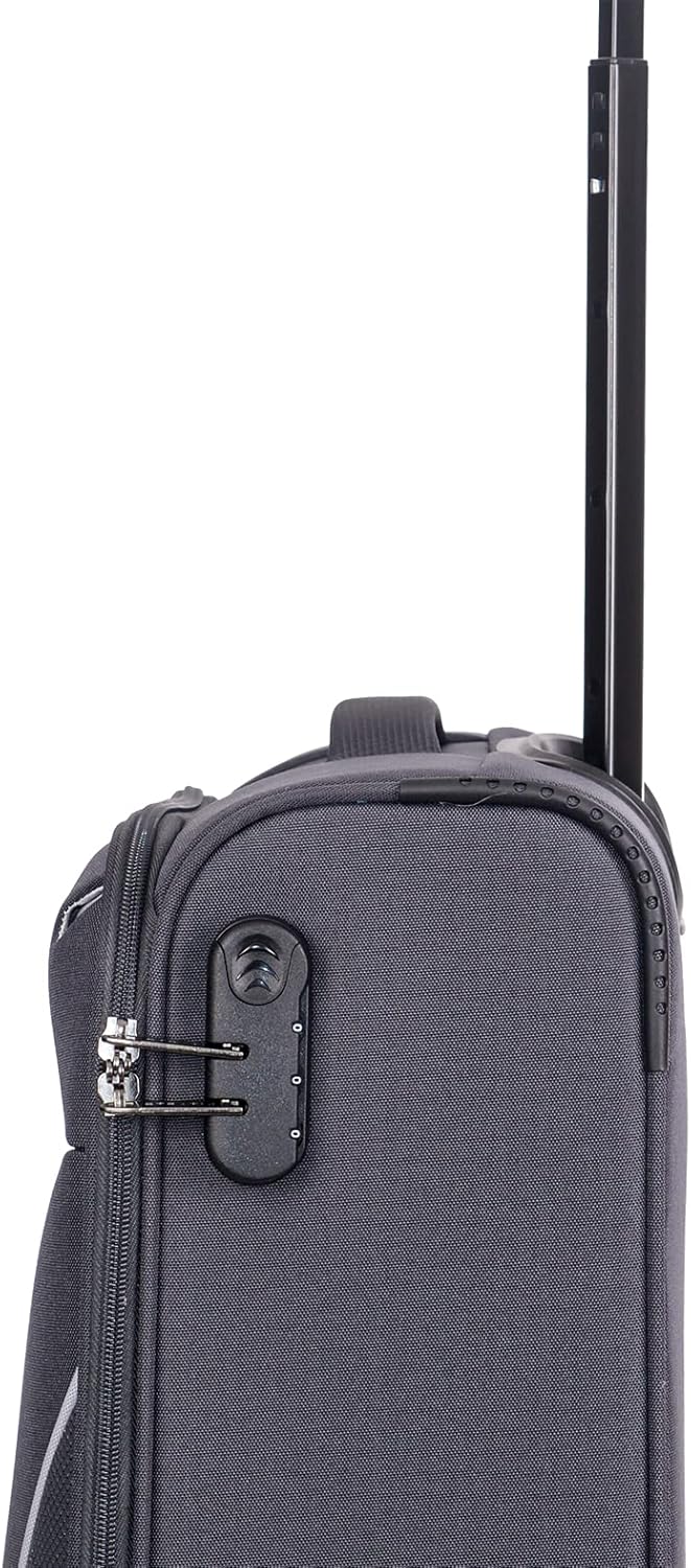 Stratic Strong Koffer Weichschale Reisekoffer Trolley Rollkoffer Handgepäck, 4 Rollen, Grösse S, Ant