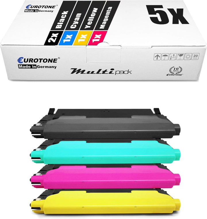 Eurotone Toner mit 50% mehr Leistung für CLP 320 325 CLX 3180 3185 ersetzen Samsung 2X CLT-K4072S 1x