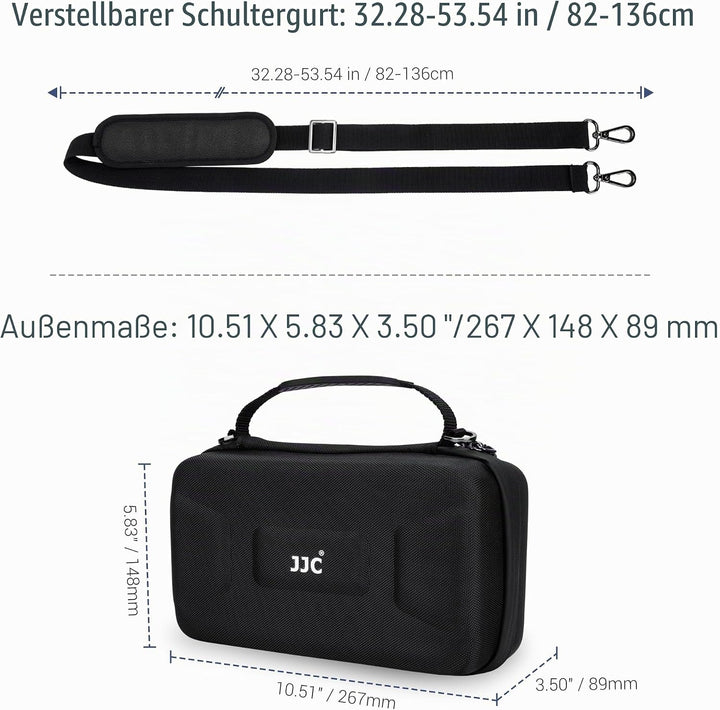 EVA Umhängetasche für DJI Osmo Action 5 Pro Tasche,Koffer für DJI Osmo Action 5 Pro/4/3 mit 3 Micro