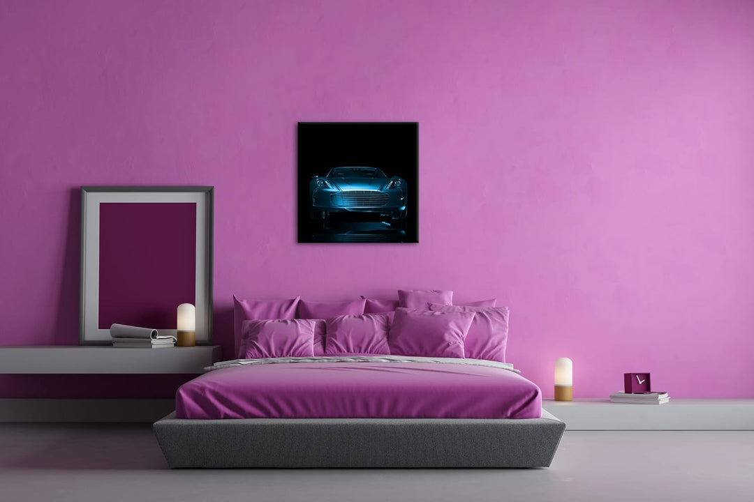 deyoli Dark Bronzefarbener Sportwagen Format: 70x70 Effekt: Monocrome Blau als Leinwandbild, Motiv f