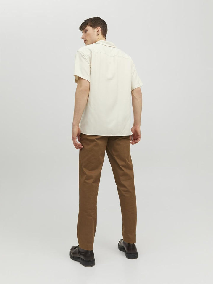JACK & JONES Herren Jprblujude Camp Collar Shirt S/S Ln Hemd XL Pristine/Fit:relax Fit, XL Pristine/