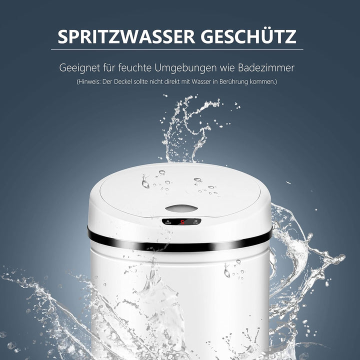 Ribelli Edelstahl Mülleimer 40 Liter - Abfalleimer mit Sensor - automatisches Öffnen und Schliessen