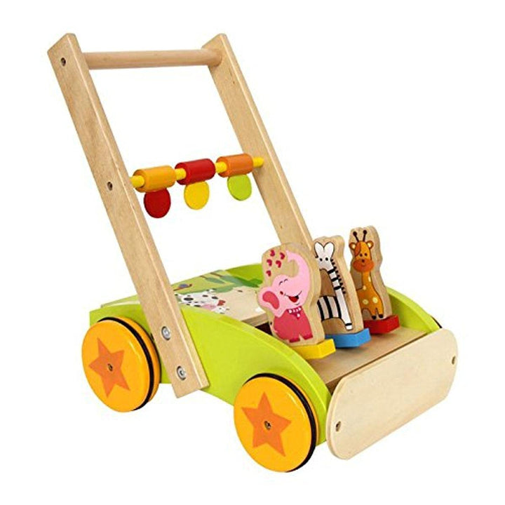small foot 5812 Lauflernwagen Tierparade aus Holz, unterstützt die Kinder bei den ersten Gehversuche