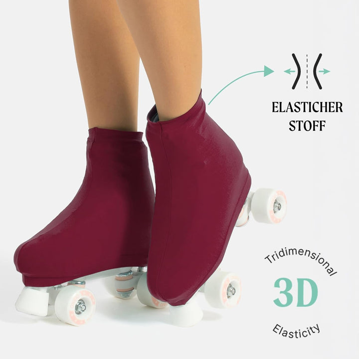 CALZITALY Skates Cover, Rollschuhe und Schlittschuhe Überzieher, Hautfarbe, Karamell, Schwarz, Schuh