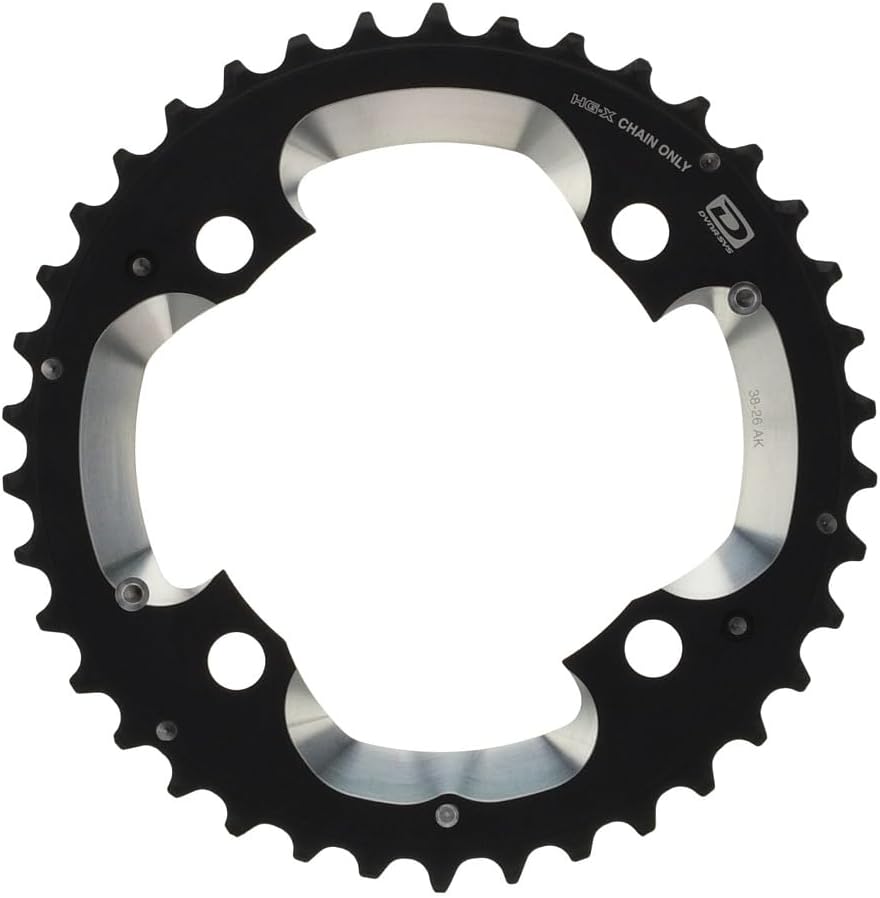 SHIMANO Kettenblatt Aussen XT M785 10-Fach 4-Loch 104 mm 38 zähne, 38 zähne