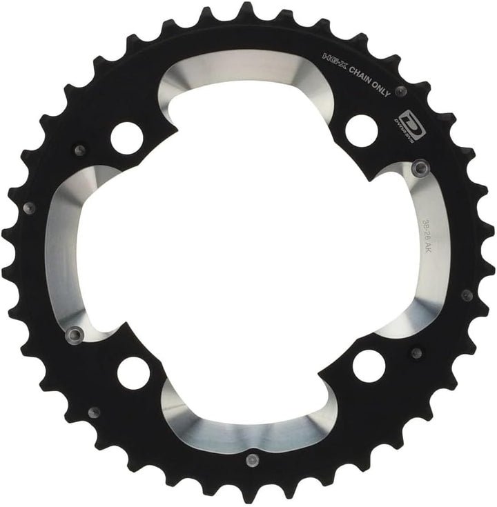 SHIMANO Kettenblatt Aussen XT M785 10-Fach 4-Loch 104 mm 38 zähne, 38 zähne