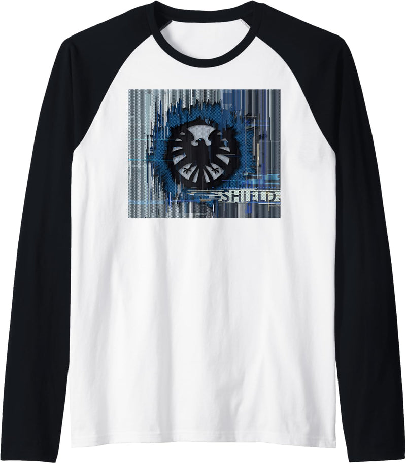 Marvel S.H.I.E.L.D Glitched Poster Raglan