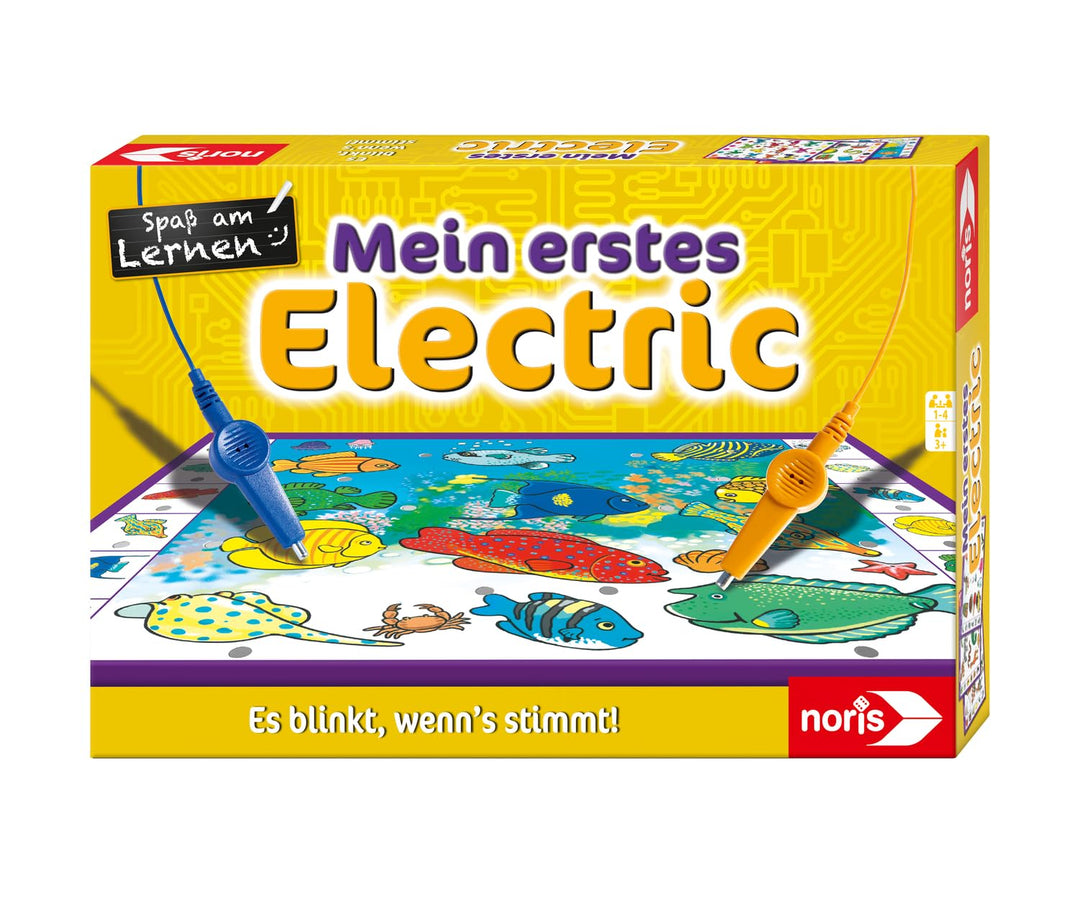 noris Mein erstes Electric Lernspiel – Zuordnungsspiel mit Lichtsignal bei richtiger Antwort, 12 Bil