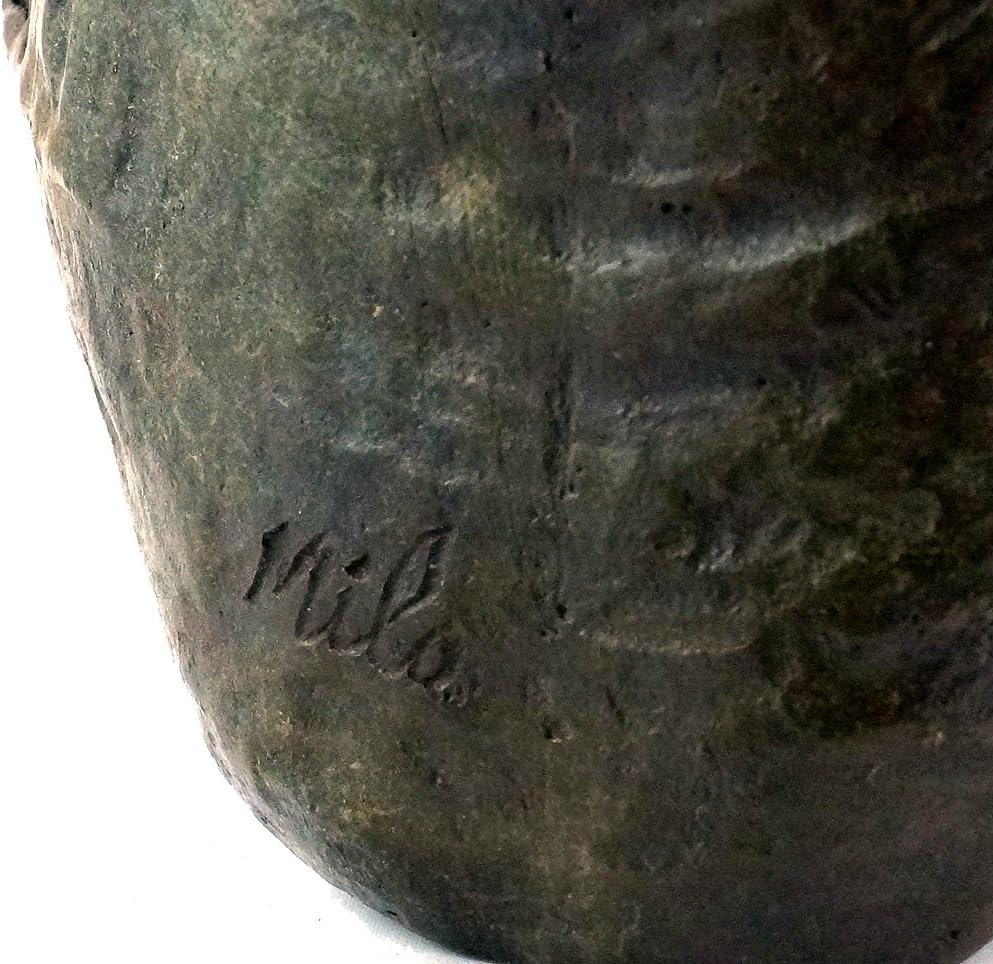 Kunst & Ambiente - Bronzefigur - Lustige chinesische Kröte/Frosch - signiert von Milo - Tierfigur -