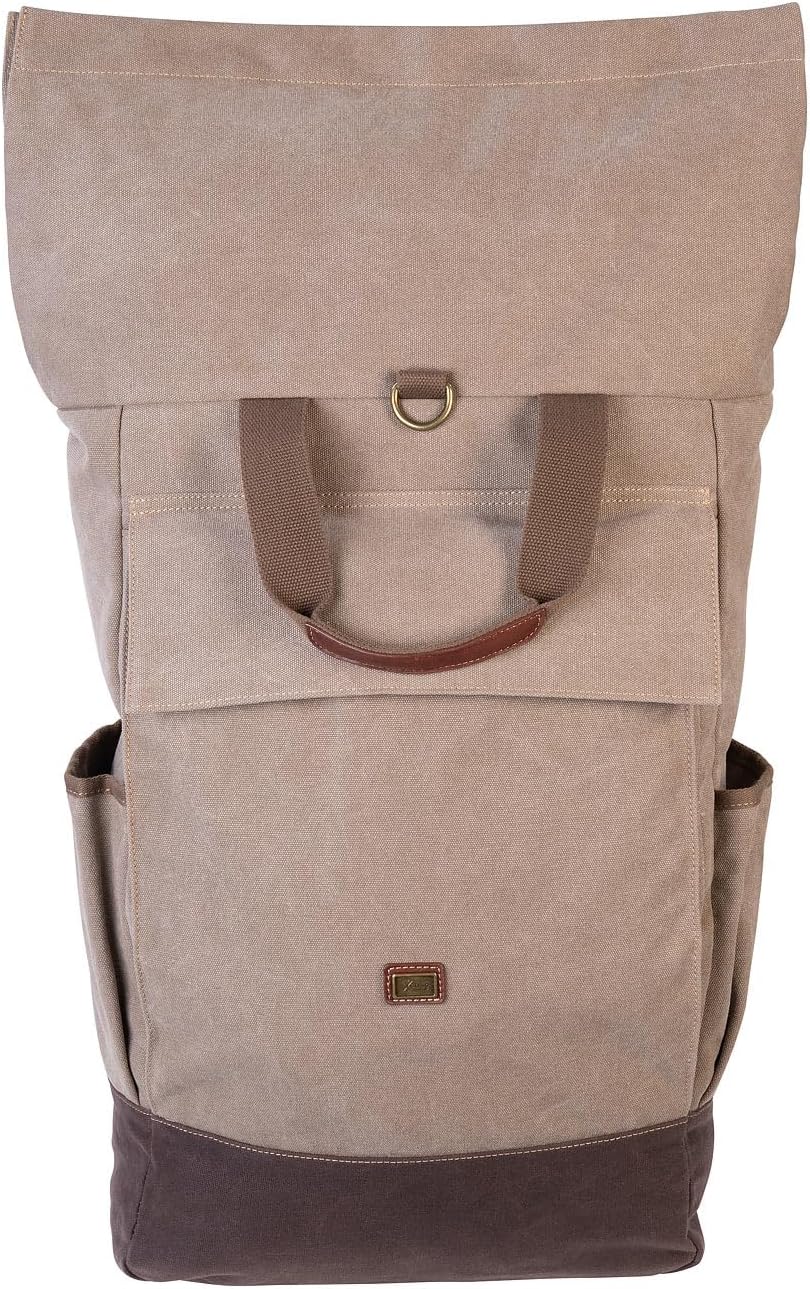 Xcase Laptop Tasche: Kompakter Rolltop-Canvas-Rucksack, Laptopfach, Reissverschluss, 30 l (Fahrradru