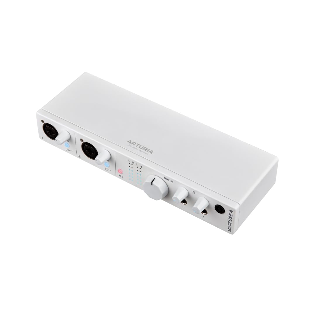 Arturia - MiniFuse 4 - Kompaktes USB-Audio-Interface mit Kreativer Software für Hochwertige Aufnahme