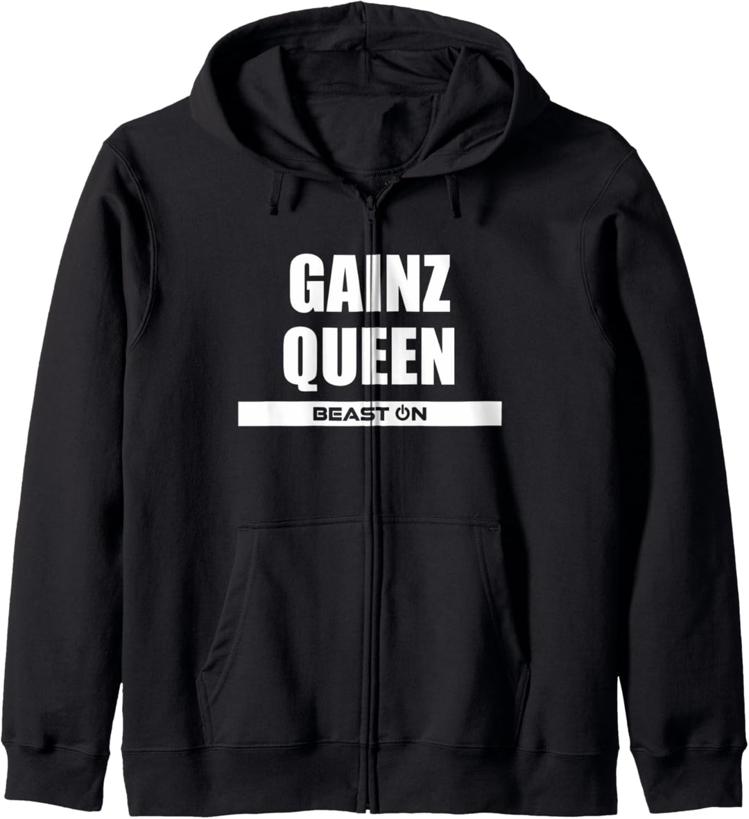 Gains Gainz Queen Bodybuilding Gym Fitness Motivation Spruch Kapuzenjacke