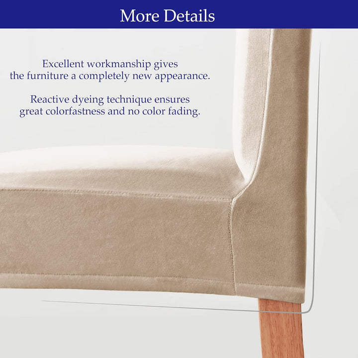 Morwealth 4er 6er Set Stuhlhussen, Stuhlbezug für Esszimmer Waschbar Samt Stretch Stuhl hussen Unive