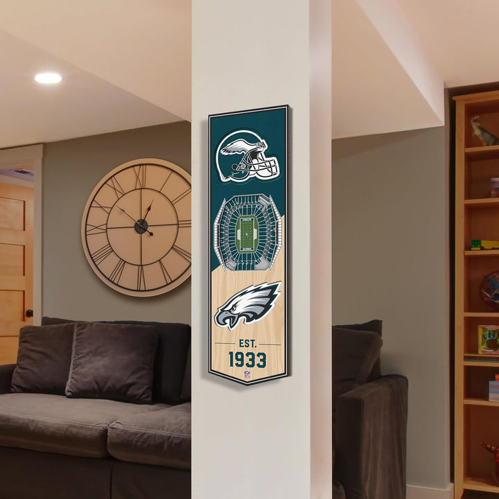 YouTheFan NFL 3D Stadion Banner, 15,2 x 48,3 cm Philadelphia Eagles, Philadelphia Eagles