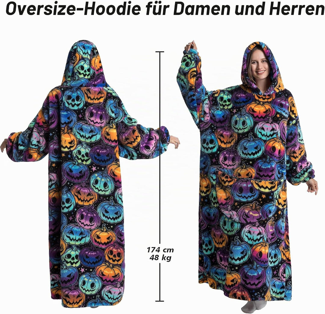 Yzehomijia Lange Hoodie Decke mit Ärmeln für Damen &amp; Erwachsene - Kuscheldecke mit Ärmeln - Weiche &amp;